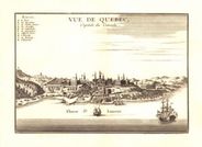Quebec Canada Antique Historical Map from 1755
