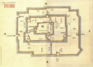 Antique Map of the Sunpujo Castle, Japan 1607