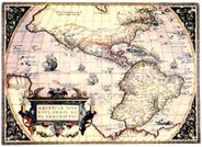 World Map in 1570 Antique Replica Wall Map