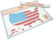 United States Scratch Map Wall Poster