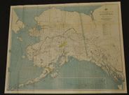 Alaska Antique Original Map from 1925 by Kroll Map