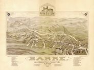 Barre Vermont 1884 Antique Replica Map