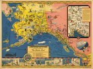 Antique Map of Alaska 1934