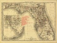 Florida 1900 Antique Map Replica