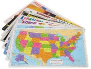 Map Placemats World USA Continents