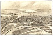 Antique Map of Providence, RI 1886