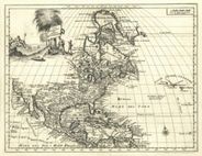 North America 1750 Antique Map Replica