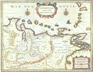 Venezuela 1630 Antique Wall Map Reproduction with the Caribbean Islands