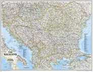 Balkans Wall Map National Geographic Poster