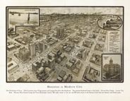 Antique Map of Houston, TX 1912
