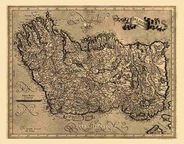Ireland 1600s Antique Map Replica