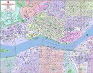 Portland Oregon Downtown Business District Map with Neighborhoods