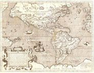 Americas 1600 Antique Map Replica