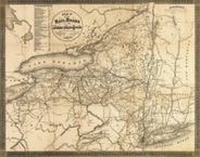 Antique Map of New York State 1870