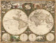 World 1660 Antique Map Replica