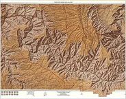 Grand Canyon Shaded Relief Wall Map by USGS