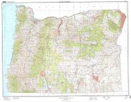 Oregon Topographic Wall Map USGS Large Detail Paper Laminated