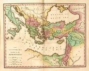 Europe 1826 Antique Map Apostles' Travels