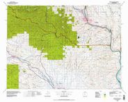 Wenatchee Area USGS Topographic Folded Map 1 to 100K Scale