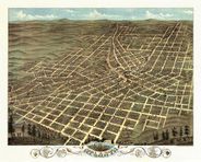 Atlanta 1871 Antique Map Replica