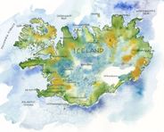 Iceland Watercolor Map Print l Elizabeth Person
