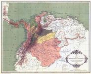 Colombia 1886 Antique Map Replica