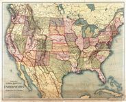 United States 1912 Antique Map Replica
