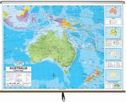 Australia Political Wall Map on Roller