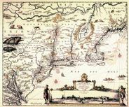 New York & New England 1685 Antique Map