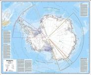 Antarctica Large Wall Map by Maps International with Facts and Information