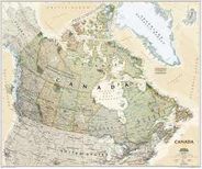 Canada Executive Tan Wall Map Poster National Geographic