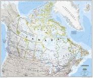 Canada Classic Blue Wall Map Poster National Geographic
