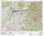 Spokane Area USGS 1:250K Topographic Wall Map