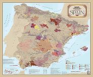 Spain Wine Regions Wall Map with Shaded Relief
