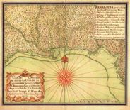 Antique Map of The Gulf Coast 1747