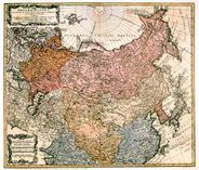 Antique Map of Imperial Russia 1739