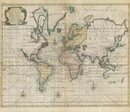 World 1744 Antique Map Replica