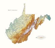 West Virginia State Wall Map l Raven Maps