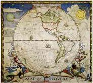 Western Hemisphere Wall Map Antique Vintage Style Poster Nat Geo