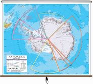 Antarctica Wall Map on Roller
