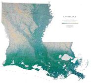 Louisiana State Wall Map with Shaded Terrain Relief by Raven Maps