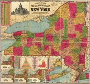 Antique Map of New York State 1896