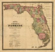 Florida 1874 Antique Map Replica