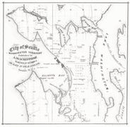 Seattle 1880s Antique Map Replica