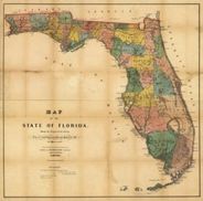 Florida 1856 Antique Map Replica
