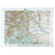 Yakima Washington Raised Relief Map