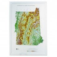 Vermont New Hampshire Raised Relief Map (Raven)