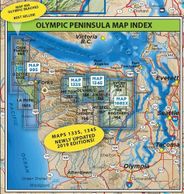 Olympic Mountains Area Index Map for Green Trails Map Titles