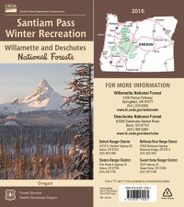 Santiam Pass Oregon Winter Recreation Map by US Forest Service