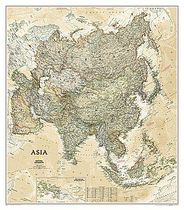 Asia Executive Tan Wall Map National Geographic